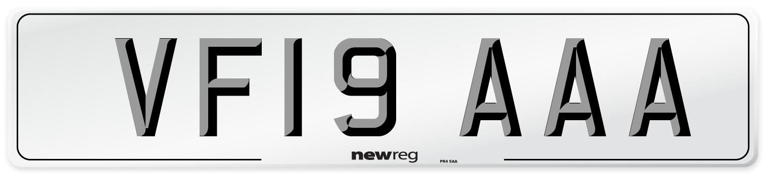 VF19 AAA Number Plate from New Reg